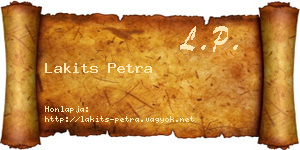 Lakits Petra névjegykártya